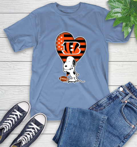 Cincinnati Bengals NFL Football The Peanuts Movie Adorable Snoopy T-Shirt 11
