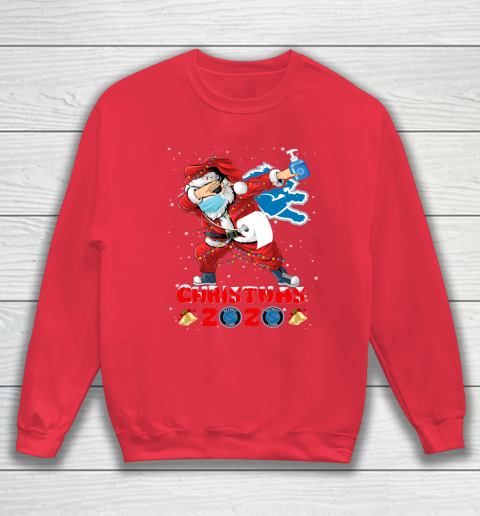 Detroit Lions Funny Santa Claus Dabbing Christmas 2020 NFL Sweatshirt 7