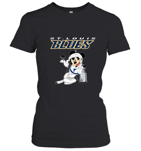 Mickey St. Louis Blues With The Stanley Cup Hockey NHL Women's T-Shirt