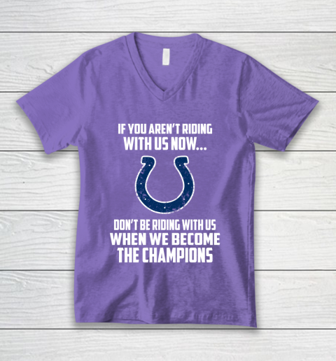 NFL Indianapolis Colts Football We Become The Champions V-Neck T-Shirt 8