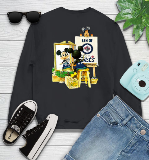 NHL Hockey Winnipeg Jets Mickey Drawing Shirt 25