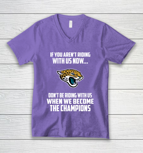 NFL Jacksonville Jaguars Football We Become The Champions V-Neck T-Shirt 8