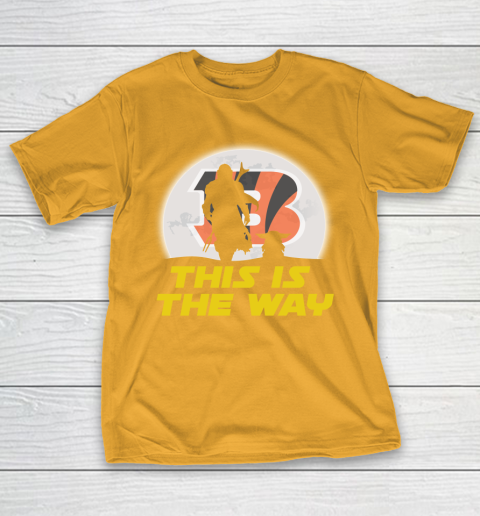 Cincinnati Bengals NFL Football Star Wars Yoda And Mandalorian This Is The Way T-Shirt 2