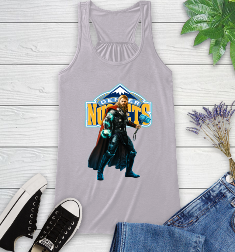 NBA Thor Avengers Endgame Basketball Denver Nuggets Racerback Tank 5