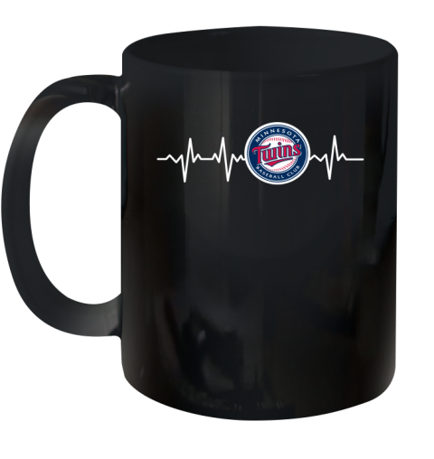 Minnesota Twins MLB Baseball Heart Beat Shirt Ceramic Mug 11oz