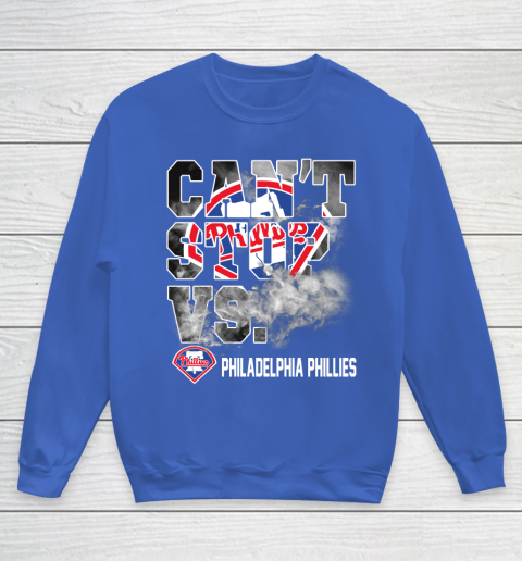 MLB Philadelphia Phillies Baseball Can't Stop Vs Phillies Youth Sweatshirt 6