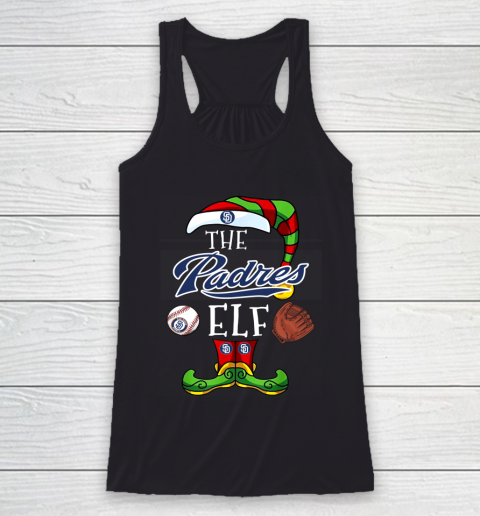 San Diego Padres Christmas ELF Funny MLB Racerback Tank