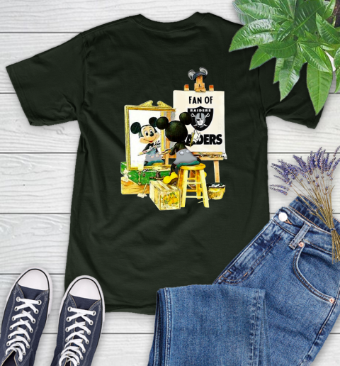 NFL Football Oakland Raiders Mickey Drawing Shirt 86