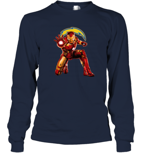 NFL Iron Man Los Angeles Chargers Long Sleeve T-Shirt - Rookbrand