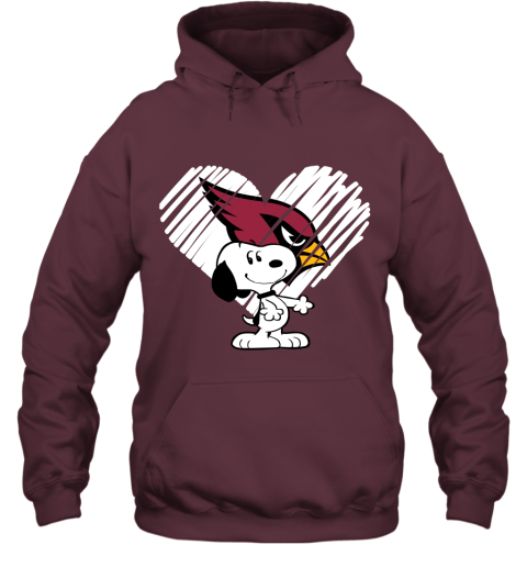 twlw happy christmas with arizona cardinals snoopy hoodie 23 front maroon