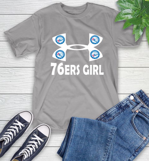 NBA Philadelphia 76ers Girl Under Armour Basketball Sports T-Shirt 6