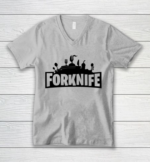 Fortnite Tshirt Forknife V-Neck T-Shirt 2