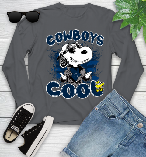 NFL Football Dallas Cowboys Cool Snoopy Shirt Youth Long Sleeve 8