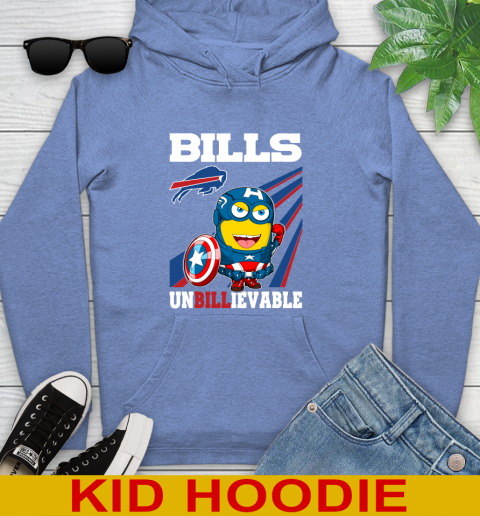 NFL Football Buffalo Bills Captain America Marvel Avengers Minion Shirt Youth Hoodie 12