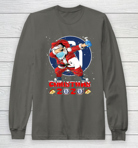 San Diego Padres Funny Santa Claus Dabbing Christmas 2020 MLB Long Sleeve T-Shirt 5