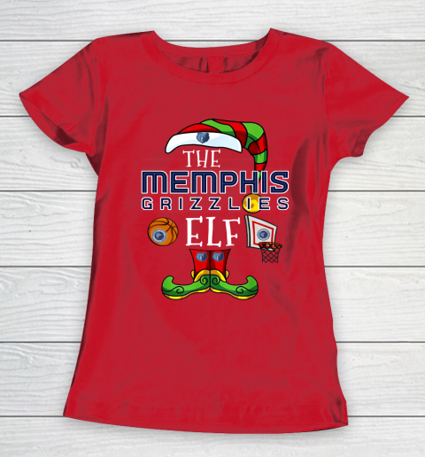 Memphis Grizzlies Christmas ELF Funny NBA Women's T-Shirt 9