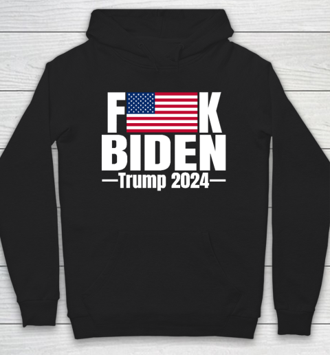 Fuck Biden American Flag Trump 2024 Hoodie