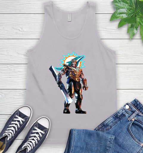 NFL Thanos Gauntlet Avengers Endgame Football Miami Dolphins Tank Top 4