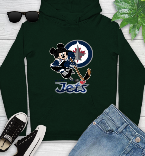 NHL Winnipeg Jets Mickey Mouse Disney Hockey T Shirt Youth Hoodie 13