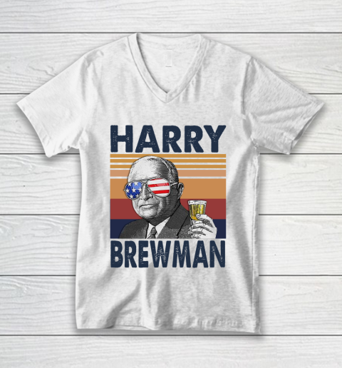 Harry Brewman Drink Independence Day The 4th Of July Shirt V-Neck T-Shirt