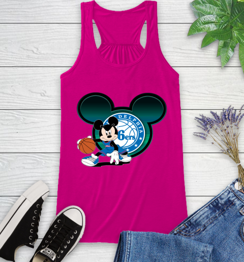 NBA Philadelphia 76ers Mickey Mouse Disney Basketball Racerback Tank 8