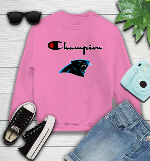 NFL Football Carolina Panthers Champion Shirt Youth Sweatshirt 3
