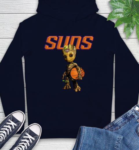 Phoenix Suns NBA Basketball Groot Marvel Guardians Of The Galaxy Hoodie 4