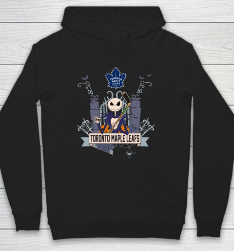 NHL Toronto Maple Leafs Hockey Jack Skellington Halloween Hoodie