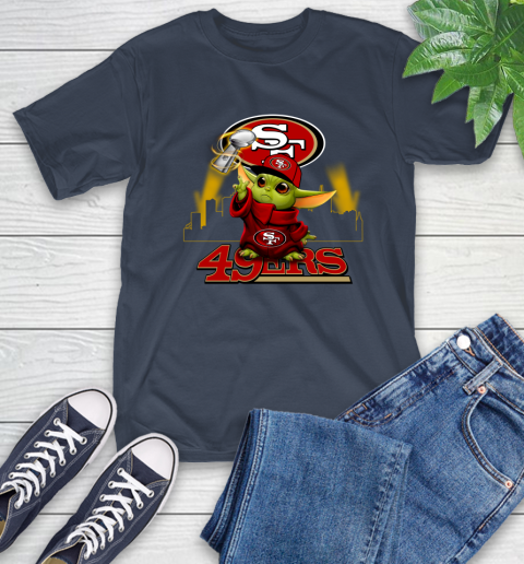 Super Bowl Baby Yoda Loves The San Francisco 49ers Star Wars NFL Shirts 3