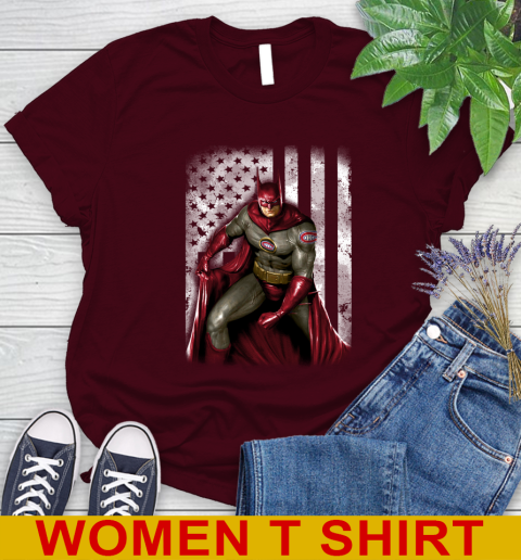 Montreal Canadiens NHL Hockey Batman DC American Flag Shirt Women's T-Shirt 6