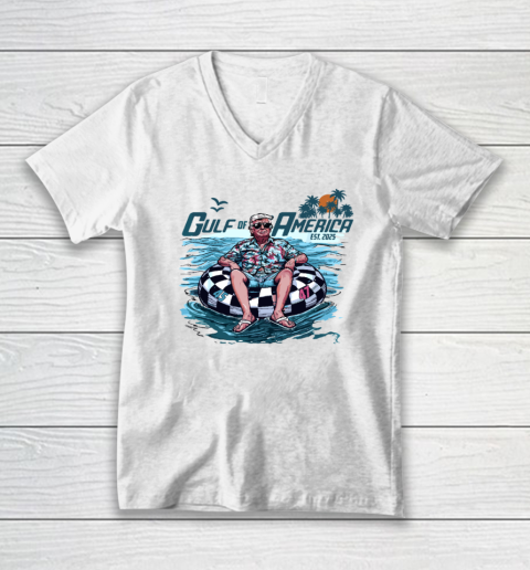 Funny Trump Shirt Gulf Of Us America Est 2025 V-Neck T-Shirt