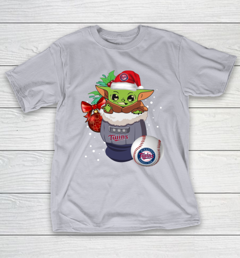 Minnesota Twins Christmas Baby Yoda Star Wars Funny Happy MLB T-Shirt 7