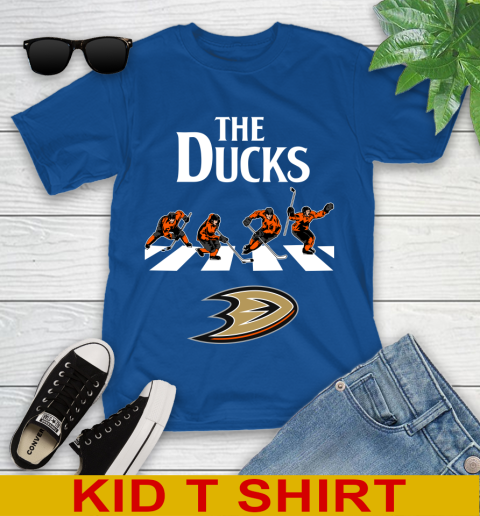 NHL Hockey Anaheim Ducks The Beatles Rock Band Shirt Youth T-Shirt 10