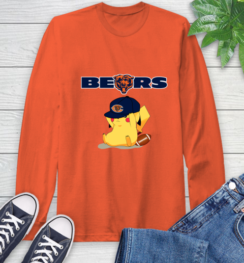 NFL Pikachu Football Sports Chicago Bears Long Sleeve T-Shirt 5