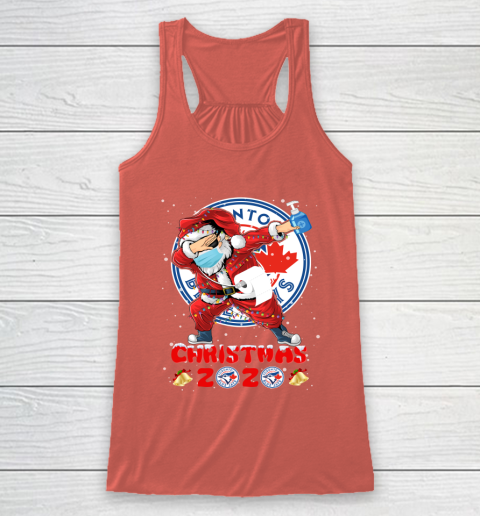 Toronto Blue Jays Funny Santa Claus Dabbing Christmas 2020 MLB Racerback Tank 3