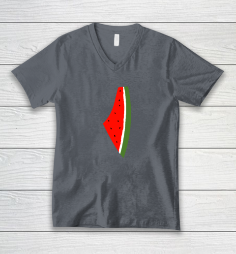 Palestine Watermelon Shirt Palestine Map V-Neck T-Shirt 3