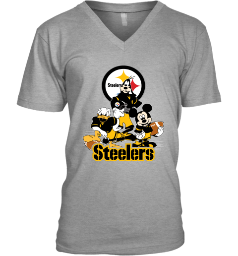 NFL Pittsburgh Steelers Mickey Mouse Donald Duck Goofy Football T