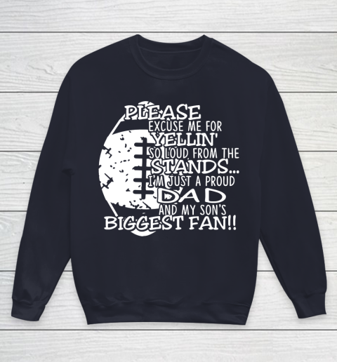 Father S Day Funny Gift Ideas Apparel Football Dad Sons Biggest Fan T Shirt Youth Sweatshirt Itees Global