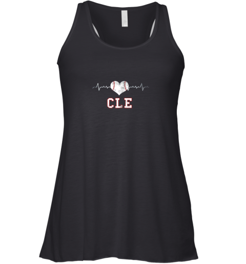 Cleveland Baseball Shirt Cleveland Ohio Heart Beat CLE Racerback Tank
