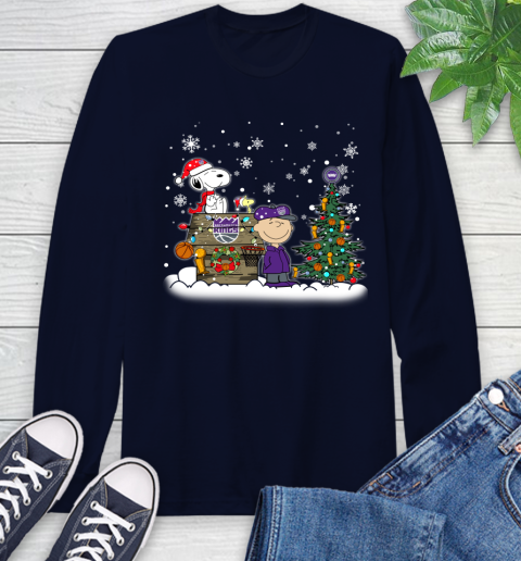Sacramento Kings NBA Basketball Christmas The Peanuts Movie Snoopy Championship Long Sleeve T-Shirt 3