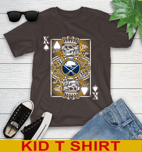 Buffalo Sabres NHL Hockey The King Of Spades Death Cards Shirt Youth T-Shirt 6