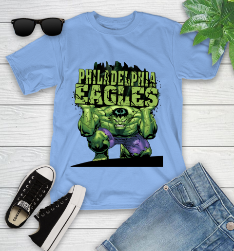 Philadelphia Eagles NFL Football Incredible Hulk Marvel Avengers Sports Youth T-Shirt 11
