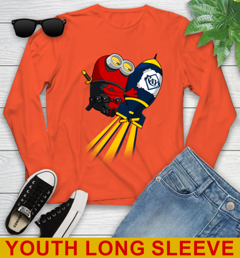 MLB Baseball Tampa Bay Rays Deadpool Minion Marvel Shirt Youth Long Sleeve 3