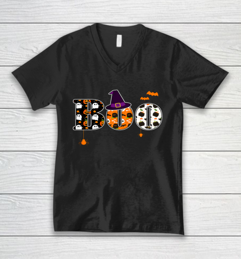 Boo Halloween Costume Witch V-Neck T-Shirt