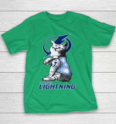 NHL My Cat Loves Tampa Bay Lightning Hockey Youth T-Shirt 3