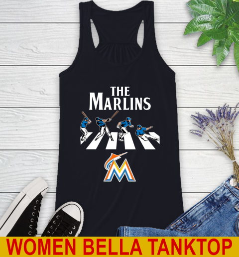 MLB Baseball Miami Marlins The Beatles Rock Band Shirt Racerback Tank 8