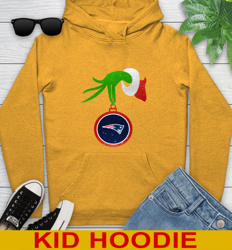 New England Patriots Grinch Merry Christmas NFL Football Youth Hoodie