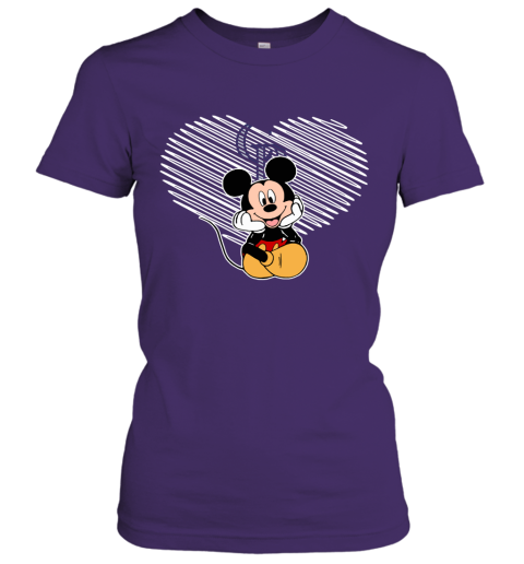 vflf mlb colorado rockies the heart mickey mouse disney baseball ladies t shirt 20 front purple