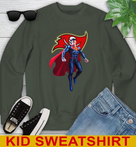 NFL Superman DC Sports Football Tampa Bay Buccaneers Youth Sweatshirt 9