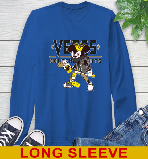 Vegas Golden Knights NHL Hockey Mickey Peace Sign Sports Long Sleeve T-Shirt - Image 10